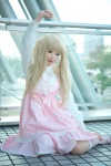 blonde_hair blouse cosplay jumper kneehighs makise_anji original twintails rating:Safe score:0 user:nil!
