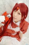 cosplay dress gloves ibara microphone original red_hair side_ponytail thighhighs rating:Safe score:1 user:nil!