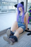animal_ears boots cat_ears cosplay denim narihara_riku original overalls pantyhose purple_hair sheer_legwear tail tubetop rating:Safe score:0 user:nil!