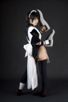 apron ass bodysuit cosplay cosplaytion_-_katsuragi_ebino hairband iroha_(samurai_spirits) katsuragi_ebino kimono knives leggings maid maid_uniform samurai_spirits rating:Safe score:1 user:nil!