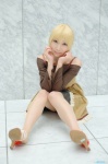 babydoll blonde_hair cosplay dress fate/hollow_ataraxia fate/series hazuki_minami pantyhose saber sandals rating:Safe score:3 user:nil!