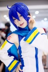 asagiri_moni blue_eyes blue_hair cape cosplay detached_sleeves dress hairband kaiko vocaloid rating:Safe score:0 user:pixymisa