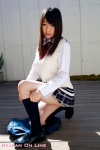 blouse bookbag kneesocks mizuki_momoko pleated_skirt school_uniform skirt sock_pull sweater_vest rating:Safe score:0 user:nil!
