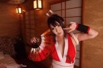 cleavage cosplay fan gauntlets hairbow kimono king_of_fighters kunoichi saku shiranui_mai rating:Safe score:1 user:nil!