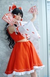 blouse cosplay detached_sleeves hairbow hakurei_reimu miko satori skirt touhou rating:Safe score:2 user:nil!