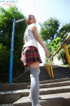 grey_legwear nishihama_fuuka pleated_skirt skirt thighhighs tshirt twintails zettai_ryouiki rating:Safe score:1 user:nil!
