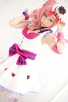 bra choker cleavage cosplay dress hat momose_riyu original pink_hair side_ponytail rating:Safe score:3 user:xkaras