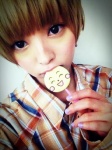 blonde_hair flannel_shirt lollipop mogami_moga rating:Safe score:0 user:nil!