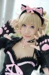 animal_ears blonde_hair cat_ears choker cleavage cosplay dress fingerless_gloves gloves original saki rating:Safe score:0 user:nil!