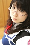 chocoball cosplay fujisawa_yayoi glasses looking_over_glasses uchuu_no_stellvia uniform rating:Safe score:1 user:nil!