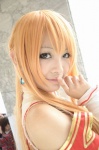 asuna_(sao) blonde_hair cosplay detached_sleeves military_uniform nakko sword_art_online rating:Safe score:0 user:pixymisa