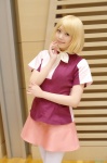 blonde_hair blouse cosplay gundam kaieda_kae miniskirt mobile_suit_gundam pantyhose sayla_mass skirt rating:Safe score:1 user:nil!