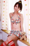 bikini_top kneesocks miniskirt ponytail sato_yukari skirt stuffed_animal swimsuit teddy_bear rating:Safe score:1 user:nil!
