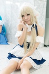 blonde_hair chii_(chobits) chobits cosplay dress hairband hair_ribbons petticoat twintails yae_maiko rating:Safe score:0 user:pixymisa