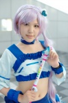 aono_miki choker cosplay croptop cure_berry fresh_precure! hairband midriff minatsuki_naru miniskirt pretty_cure purple_hair side_ponytail skirt wand rating:Safe score:0 user:nil!