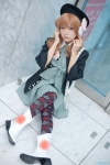 amnesia beret blonde_hair boots cosplay dress heroine_(amnesia) jacket maitako pantyhose rating:Safe score:3 user:nil!