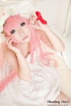 bed cosplay dress hairband megurine_luka pink_hair saku twintails vocaloid world_is_mine_(vocaloid) rating:Safe score:1 user:nil!