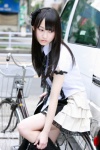 blouse boots hairbow matsui_rena pleated_skirt school_uniform skirt ys_web_421 rating:Safe score:2 user:nil!
