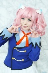 aikatsu! amahane_madoka blazer blouse cosplay miniskirt nachi pink_hair school_uniform skirt twintails rating:Safe score:0 user:nil!