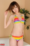bikini cleavage kawahara_sayuri multicolored_stripes rq-star_458 side-tie_bikini swimsuit rating:Safe score:0 user:nil!