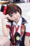 akb48 blazer blouse cosplay hat hinomura_uta miniskirt pleated_skirt school_uniform shinoda_mariko_(cosplay) skirt tie rating:Safe score:0 user:pixymisa