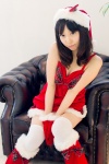 bow cleavage dress gloves koyomi santa_costume stocking_cap thighhighs zettai_ryouiki rating:Safe score:0 user:pixymisa