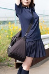 aoki kneesocks pleated_skirt polo_shirt shoulder_bag skirt rating:Safe score:0 user:pixymisa