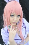 cleavage cosplay dress koiiro_byoutou_(vocaloid) megurine_luka noa nurse nurse_cap nurse_uniform pink_hair stethoscope vocaloid rating:Safe score:0 user:nil!