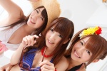 bikini_top cleavage kano_kaede shimura_rika side_ponytail straw_hat sunglasses super☆girls swimsuit yasaka_saori rating:Safe score:1 user:nil!