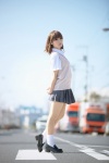 akitsu_honoka blouse cosplay kneesocks misaka_mikoto pleated_skirt school_uniform skirt sweater_vest to_aru_kagaku_no_railgun rating:Safe score:0 user:nil!