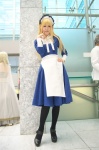aoi_yuma apron blonde_hair cosplay crosscrossplay crossplay dress hairband maid maid_uniform maria_holic pantyhose shidou_mariya twintails rating:Safe score:0 user:nil!