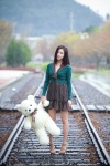 dress high_heels kim_ha-yul stuffed_animal teddy_bear rating:Safe score:1 user:mock