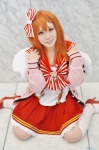 cardigan cosplay hairbow kneesocks kousaka_honoka love_live!_school_idol_project nachi pleated_skirt red_hair sailor_uniform school_uniform skirt suspenders wings rating:Safe score:0 user:nil!