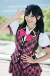 akitsu_honoka bows cosplay hairbow idolmaster kisaragi_chihaya school_uniform rating:Safe score:0 user:pixymisa