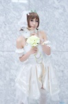 cosplay tagme_character tagme_series thighhighs tiara wedding_gown white_legwear yuni_(ii) zettai_ryouiki rating:Safe score:0 user:nil!