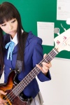 akiyama_mio bass blazer blouse cosplay k-on! necoco pleated_skirt school_uniform skirt rating:Safe score:0 user:nil!
