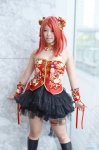 boots corset cosplay garter love_live!_school_idol_project miniskirt nishikino_maki skirt tatsuki_(iii) twin_buns rating:Safe score:0 user:nil!