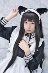 animal_ears apron cat_ears cosplay dress inu_boku_secret_service maid maid_uniform shirakiin_ririchiyo yui_(ii) rating:Safe score:1 user:nil!