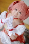 bows choker cosplay dress gloves hair_ribbons kaname_madoka kanan_kaori pink_hair puella_magi_madoka_magica twintails rating:Safe score:0 user:nil!