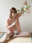 bikini blouse cleavage open_clothes shigemori_satome stuffed_animal swimsuit rating:Safe score:0 user:nil!