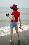 ass beach bra camera cowboy_hat namada open_clothes shorts rating:Safe score:0 user:nil!