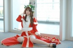 akumania cosplay dress garter_belt high_priest ragnarok_online staff thighhighs wreath rating:Safe score:1 user:nil!