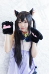 animal_ears asae_ayato bell cat_ears catgirl cat_paws cosplay dress hair_ties k-on! nakano_azusa tail twintails rating:Safe score:0 user:pixymisa
