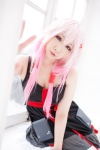 cleavage cosplay dress guilty_crown hair_clip miiko pink_hair ribbons twintails yuzuriha_inori rating:Safe score:0 user:Kryzz