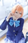 blazer blouse bookbag cosplay hoshizora_rin love_live!_school_idol_project orange_hair pleated_skirt risako school_uniform skirt rating:Safe score:0 user:nil!