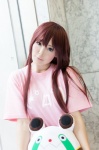 akitsu_honoka blue_eyes cosplay makise_kurisu plushie red_hair steins;gate tshirt rating:Safe score:0 user:pixymisa