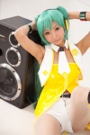 aqua_hair babydoll boots cosplay hatsune_miku headset necoco remix_necosmo shorts tagme_song twintails vest vocaloid rating:Safe score:0 user:nil!