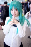 cosplay green_hair higurashi_no_naku_koro_ni kumo skirt sonozaki_mion rating:Safe score:0 user:Log