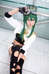 cosplay croptop fingerless_gloves gloves goggles green_eyes green_hair gumi jacket seri shorts thighhighs torn_clothes vocaloid rating:Safe score:1 user:pixymisa