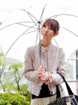 blouse jacket ponytail rinami shoulder_bag tiered_skirt umbrella rating:Safe score:1 user:pixymisa